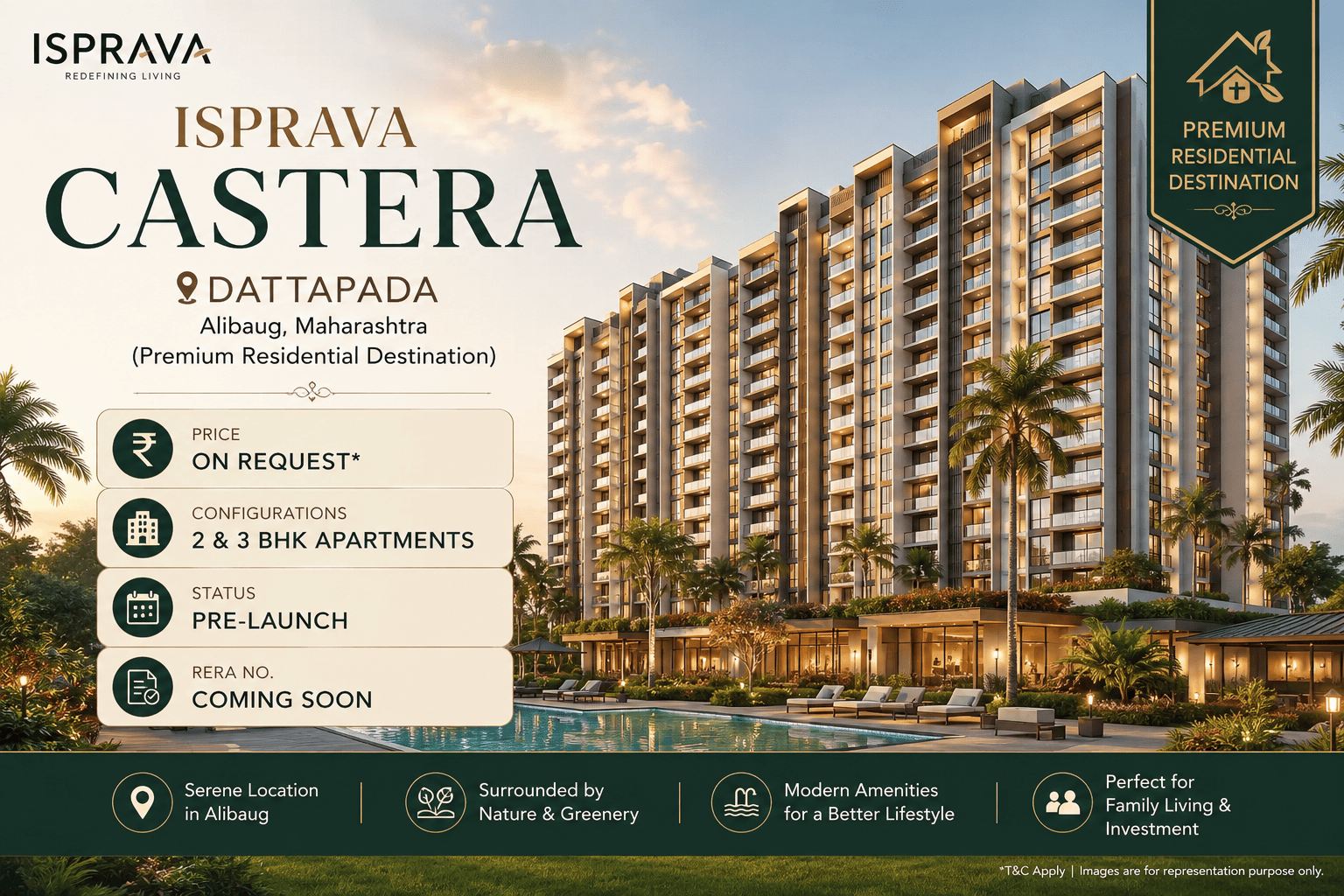 Isprava Castera Dattapada - Luxury Apartments in Alibaug